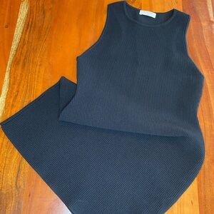 Aritzia Babaton Black Contoured Mini Dress Women’s Size M Moto Party Y2K Winter